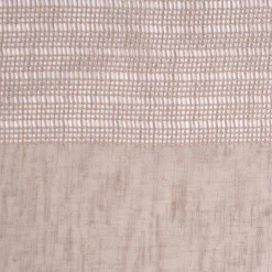 Gardinenstoff Stores Leinenoptik mit Gitterstreifen taupe 3m Höhe