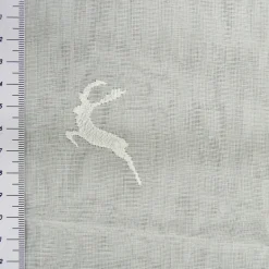 Gardinenstoff Stores Stickerei Hirsch Feinkäseleinen ecru 290cm Höhe