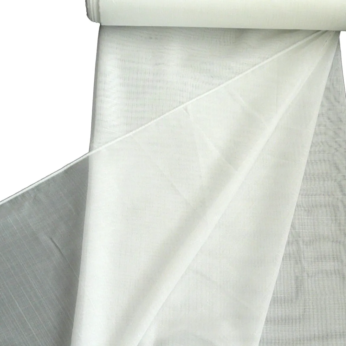 Gardinenstoff Stores Strukturoptik weiß mit Bleiband 180cm hoch