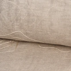 Gardinenstoff Stores Strukturoptik mit Stickerei abstrakte Blumen beige 2,80m Höhe