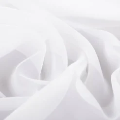 Gardinenstoff Stores Voile mit Bleiband Meterware einfarbig weiß transparent 3,0m Höhe