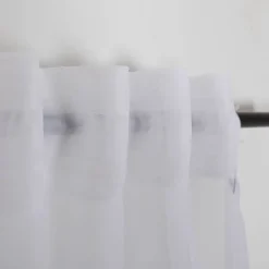 Gardinenstoff Stores Voile uni weiß transparent 2,6m Höhe