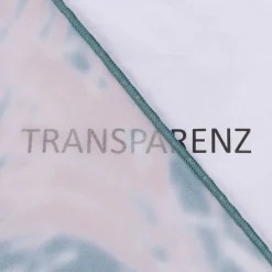Gardinenstoff transparent Digitaldruck Hania Batik Blätter weiß beige mintgrün 300cm