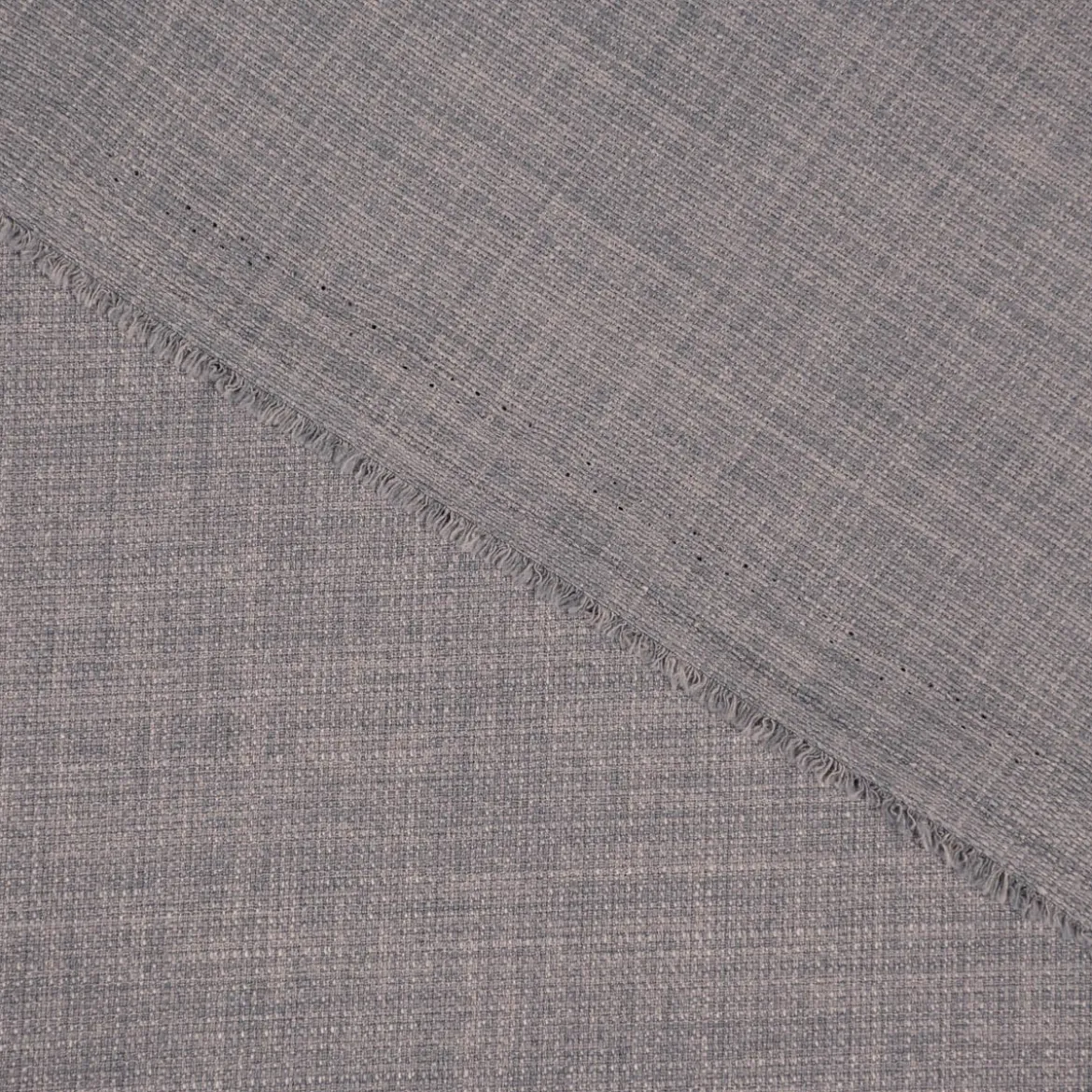 Gardinenstoff Universalstoff Dekostoff Strukturstoff einfarbig flanellgrau 1,48m Breite