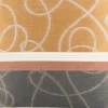 Gardinenstoff Voile Jacquard Querstreifen halbtransparent weiß kupfer gold grau 150cm Breite