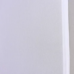 Gardinenstoff Voile Seitenschal Seitenteil mit Volant Rüsche weiß 150cm breit
