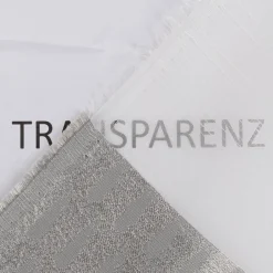 Gardinenstoff Voile transparent Tivoli Streifen weiß grau 152cm Breite