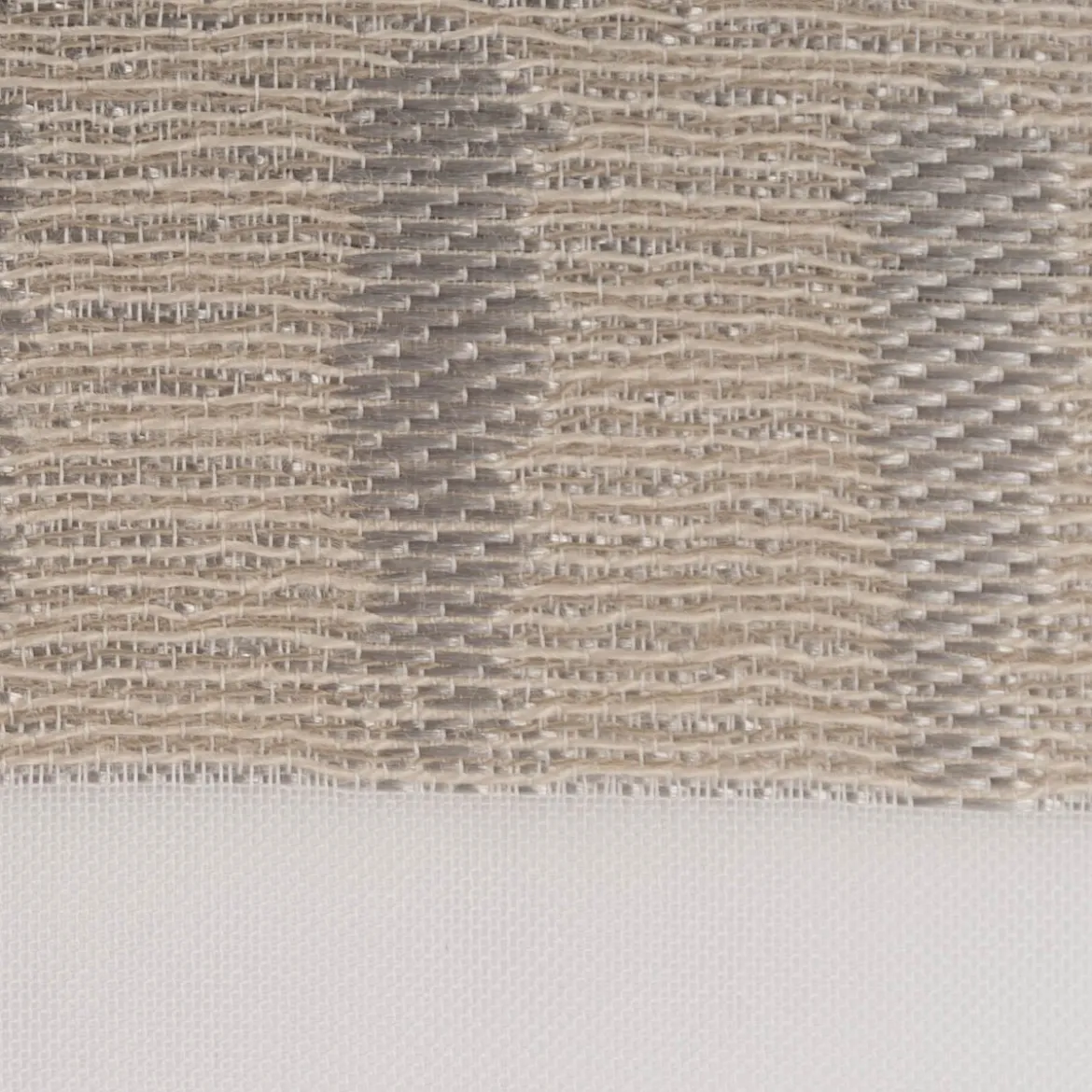 Gardinenstoff Voile transparent Tivoli Streifen weiß beige 152cm Breite