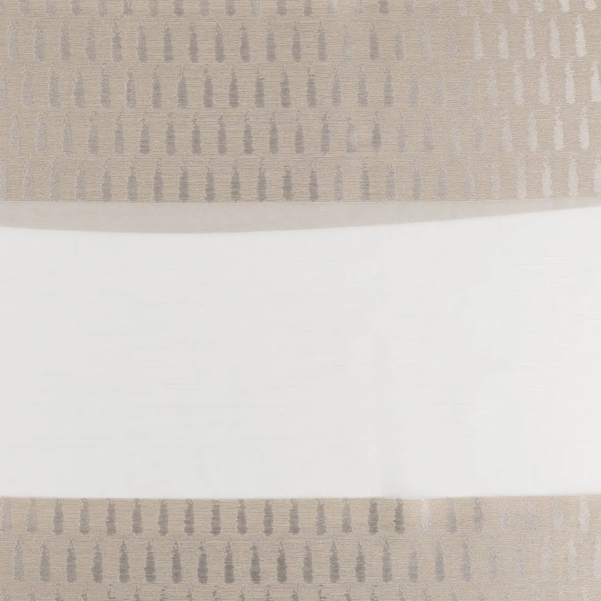 Gardinenstoff Voile transparent Tivoli Streifen weiß beige 152cm Breite