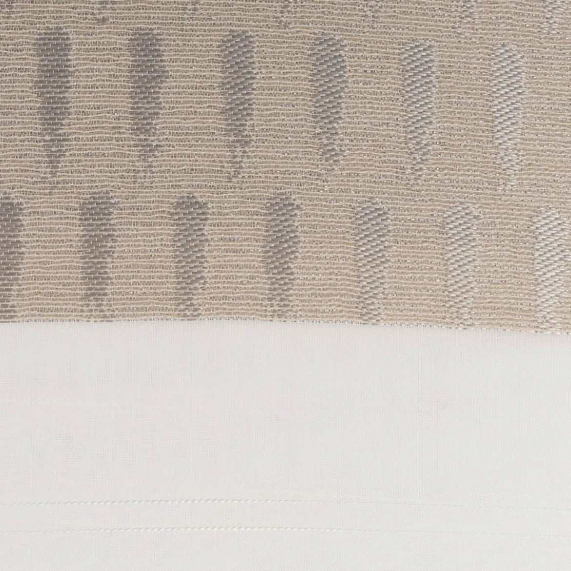 Gardinenstoff Voile transparent Tivoli Streifen weiß beige 152cm Breite