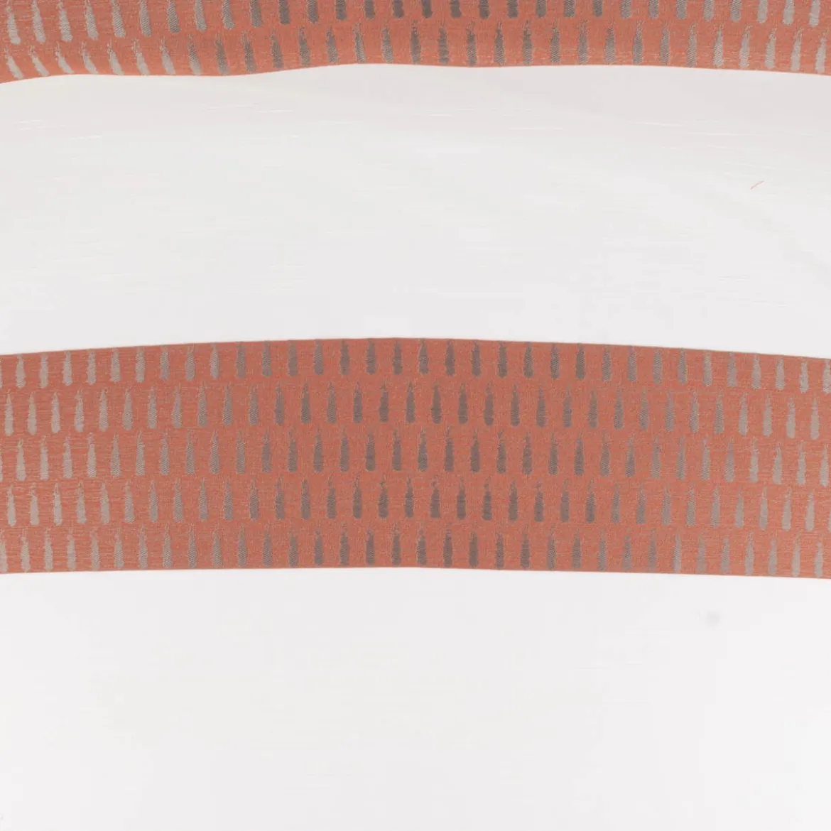 Gardinenstoff Voile transparent Tivoli Streifen weiß terracotta 152cm Breite