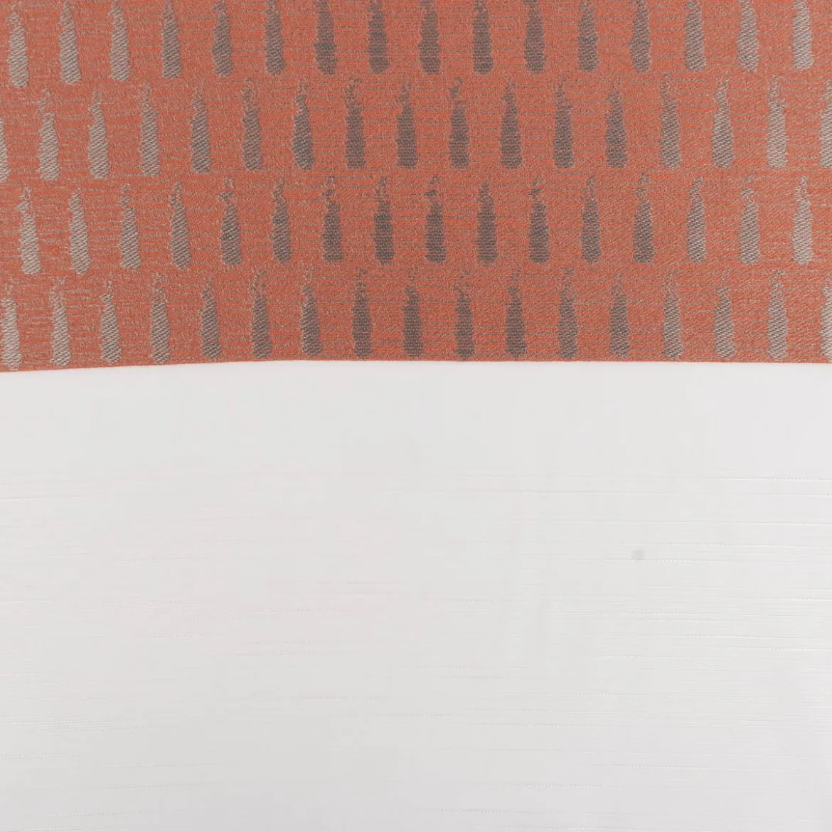 Gardinenstoff Voile transparent Tivoli Streifen weiß terracotta 152cm Breite