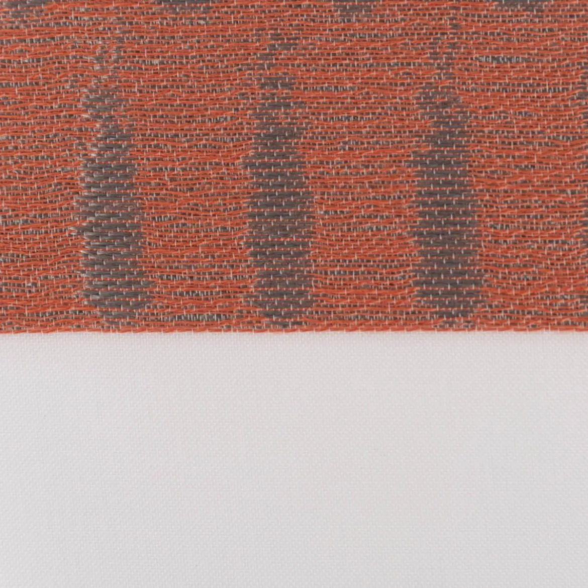 Gardinenstoff Voile transparent Tivoli Streifen weiß terracotta 152cm Breite