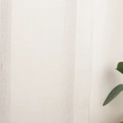 Gardinenstoff Webstore mit Bleiband Gitterstruktur ecru 300cm Breite