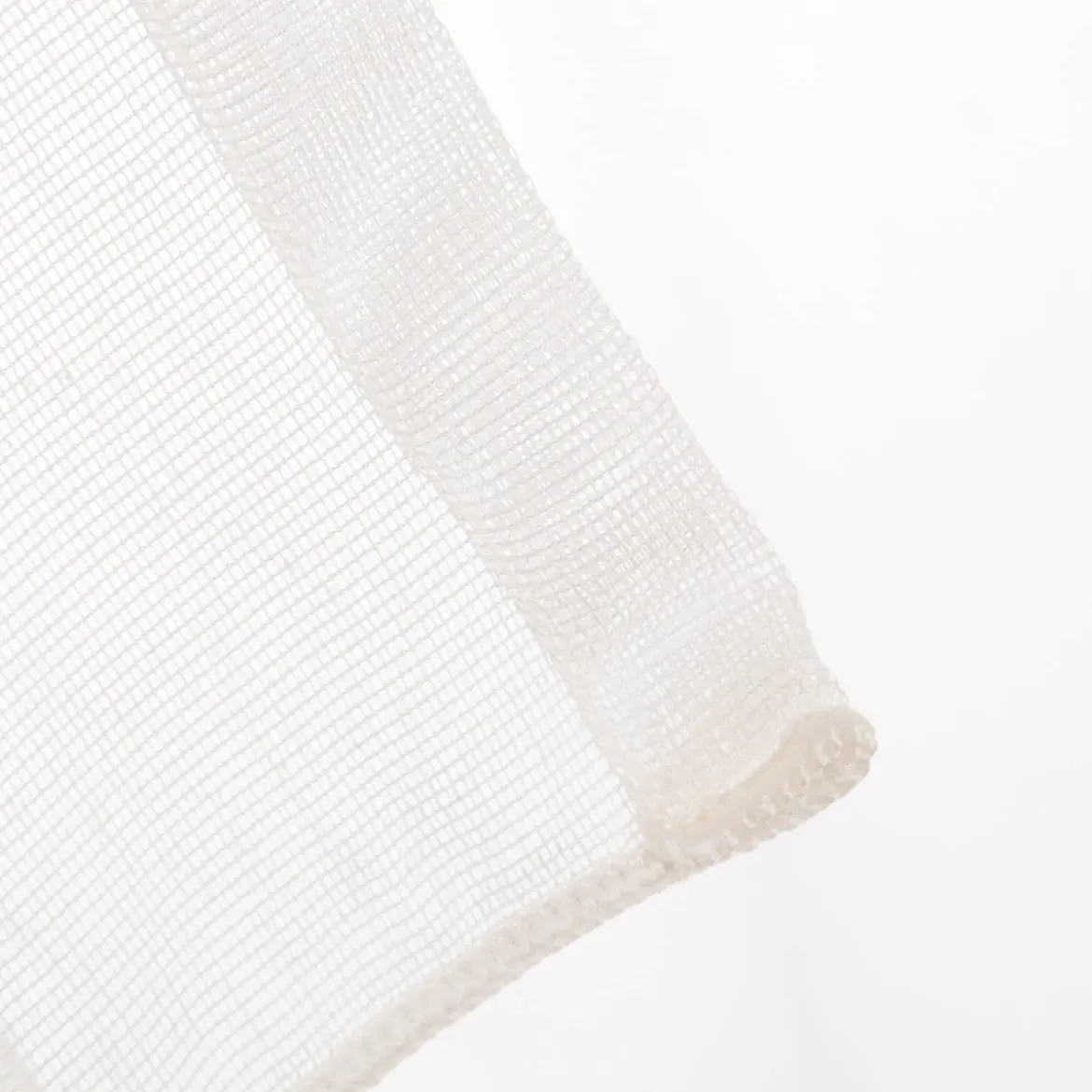 Gardinenstoff Webstore mit Bleiband Gitterstruktur ecru 300cm Breite