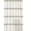 Gardine Portis verdeckte Schlaufen Streifen weiß braun 140x245cm (BxH)