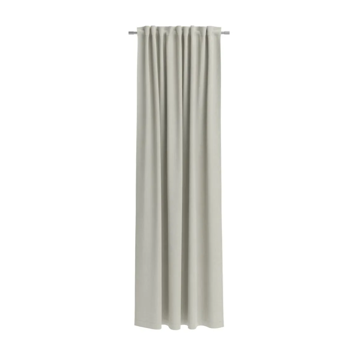 Gardine Verde Eco nachhaltig mit Schlaufen uni Grau 137x245cm (BxH)