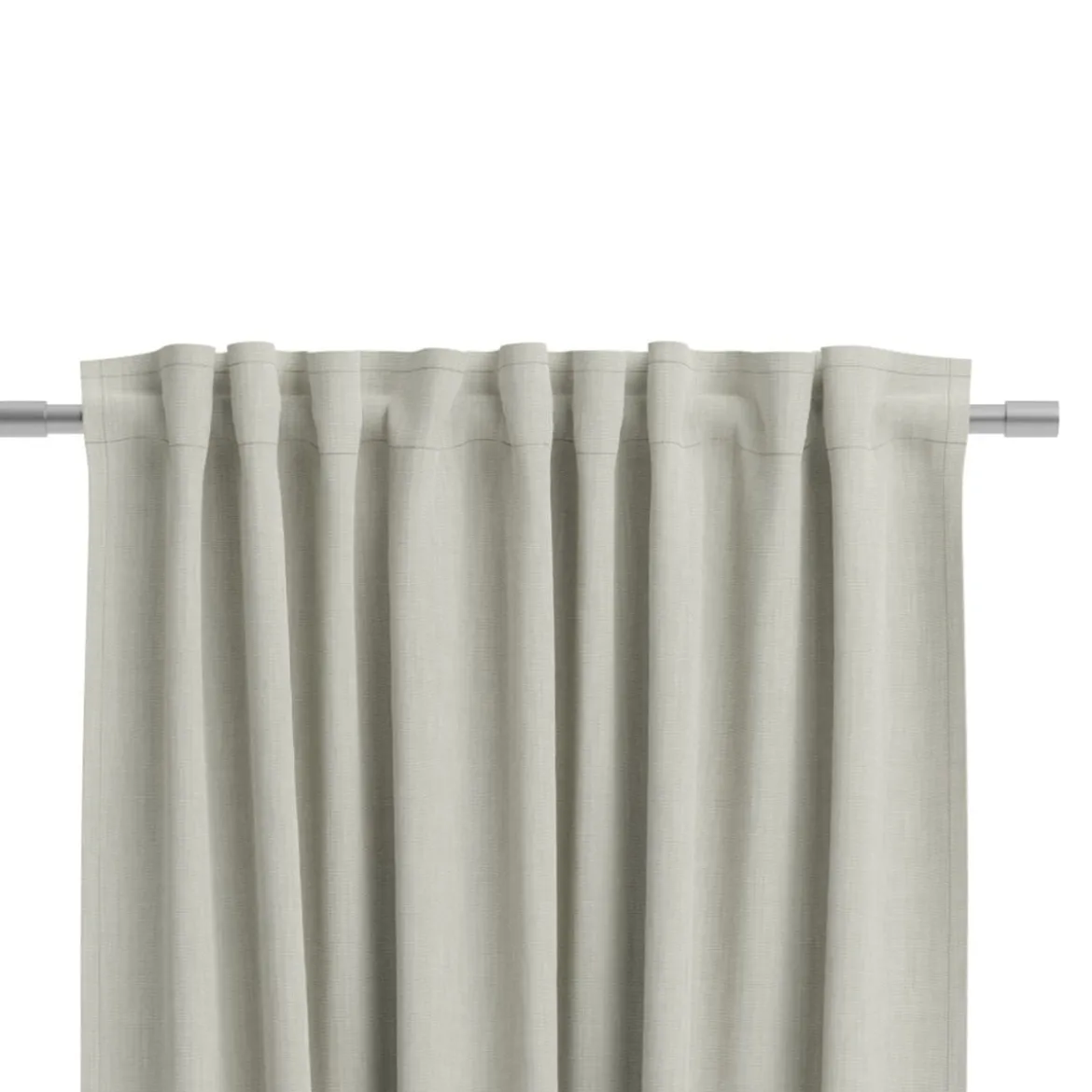 Gardine Verde Eco nachhaltig mit Schlaufen uni Grau 137x245cm (BxH)