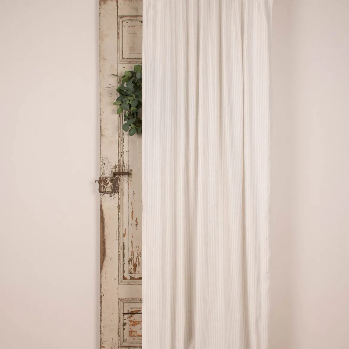 Gardine Vorhang Zen mit Längsstreifen ecru natur 140cm breit und 260cm hoch oder Wunschlänge von SCHÖNER LEBEN.