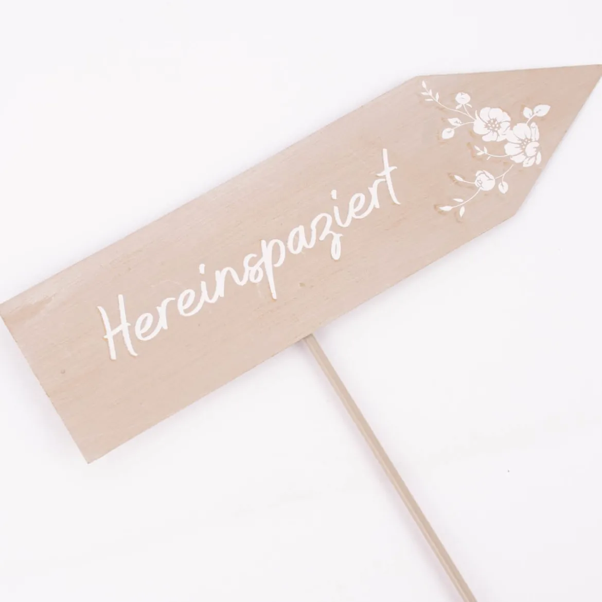 Gartenstecker Schild Holzoptik Blumen Metall 30x97cm verschiedene Designs