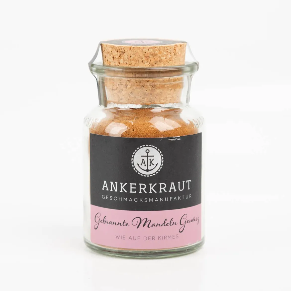 Gebrannte Mandeln Gewürzmischung im Glas 55g mit Korkdeckel von Ankerkraut