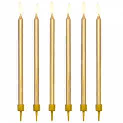 Geburtstagskerzen 12 Stück gold 12,5cm