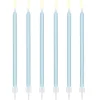 Geburtstagskerzen 12 Stück hellblau 14cm