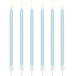 Geburtstagskerzen 12 Stück hellblau 14cm