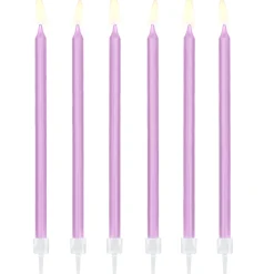 Geburtstagskerzen 12 Stück helllila 14cm