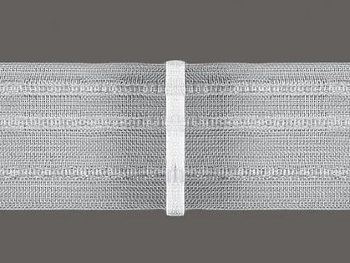 Gerster Faltenband Gardinenband 1er Falte transparent mit Zugverhältnis 1:1,5 in 50mm breit