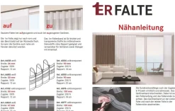 Gerster Faltenband Gardinenband 1er Falte transparent mit Zugverhältnis 1:1,5 in 50mm breit
