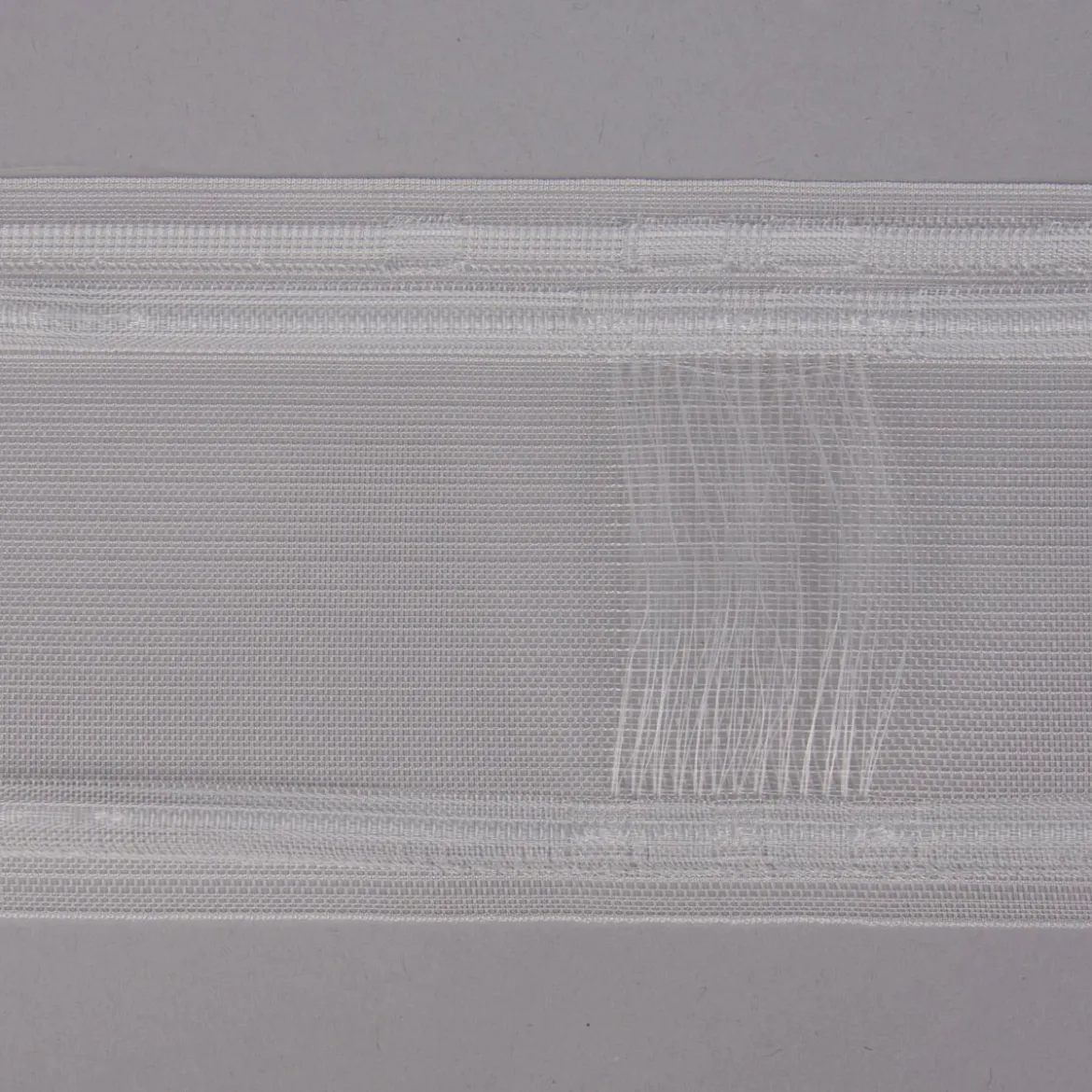 Gerster Gardinenband Wellenband mit Steg Schlaufenband volltransparent mit Zugverhältnis 1:2 in 100mm breit
