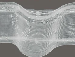 Gerster Gardinenband Wellenband mit Steg Schlaufenband volltransparent mit Zugverhältnis 1:1,5 in 100mm breit