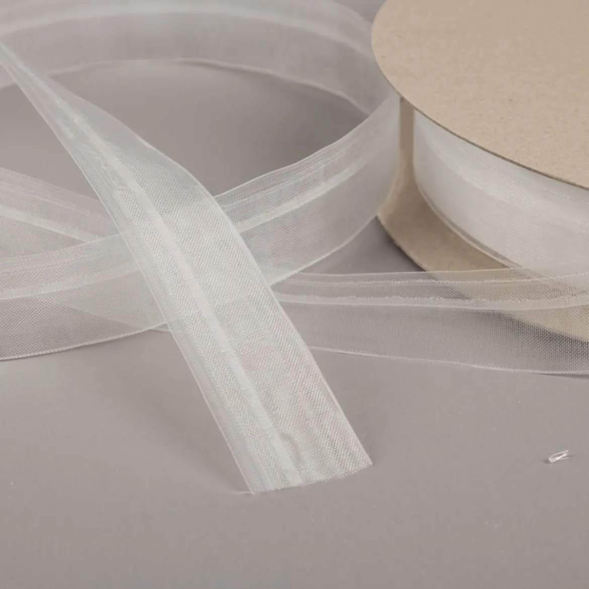 Gerster Stangeneinschubband 42mm transparent für Vitragenstange oder Stabilisierungsstab