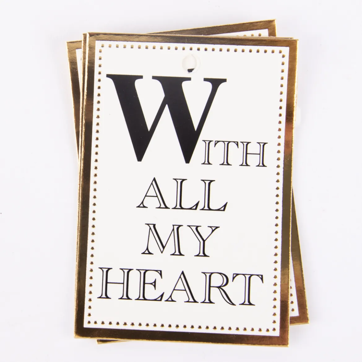 Geschenkanhänger Spruch 12 Stück versch. Motive schwarz weiß goldfarbig 5x8cm