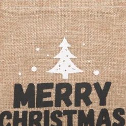 Geschenksäckchen Merry Christmas aus Jute 23x17cm
