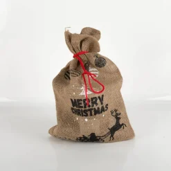 Geschenksäckchen Merry Christmas aus Jute 45x30cm