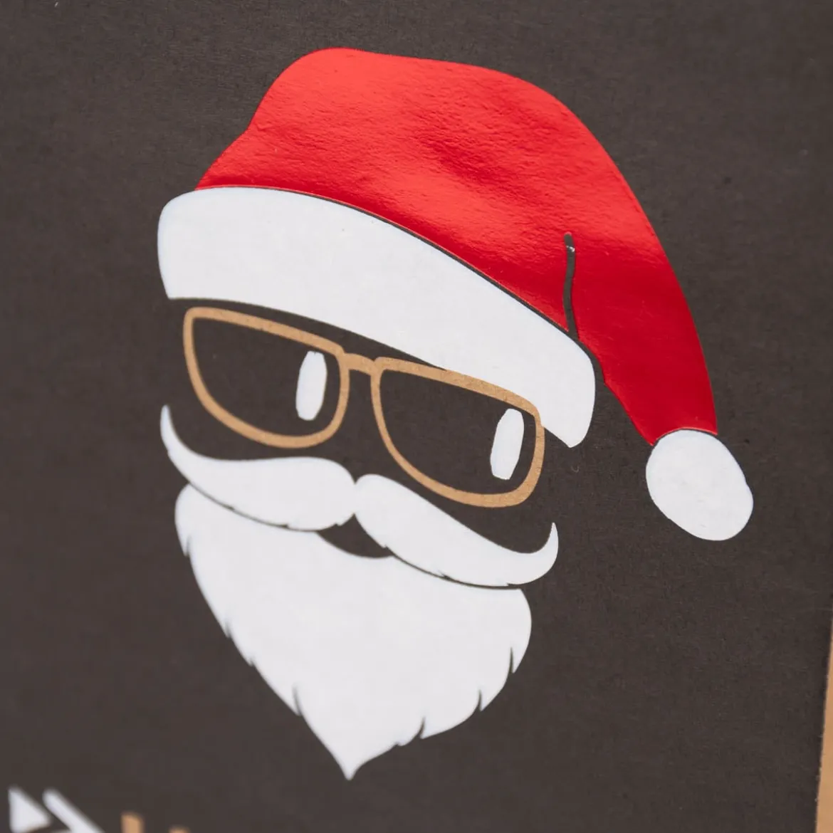 Geschenktasche Flaschentasche Coole Weihnachten natur schwarz 12x40x10cm verschiedene Motive