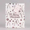 Geschenktasche mit Foliendruck Merry Christmas Tannenbaum weiß 18x23x10cm verschiedene Farben