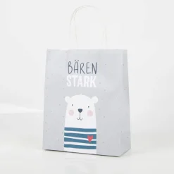 Geschenktüte Bärenstark Eisbär 20x24x9cm von La Vida