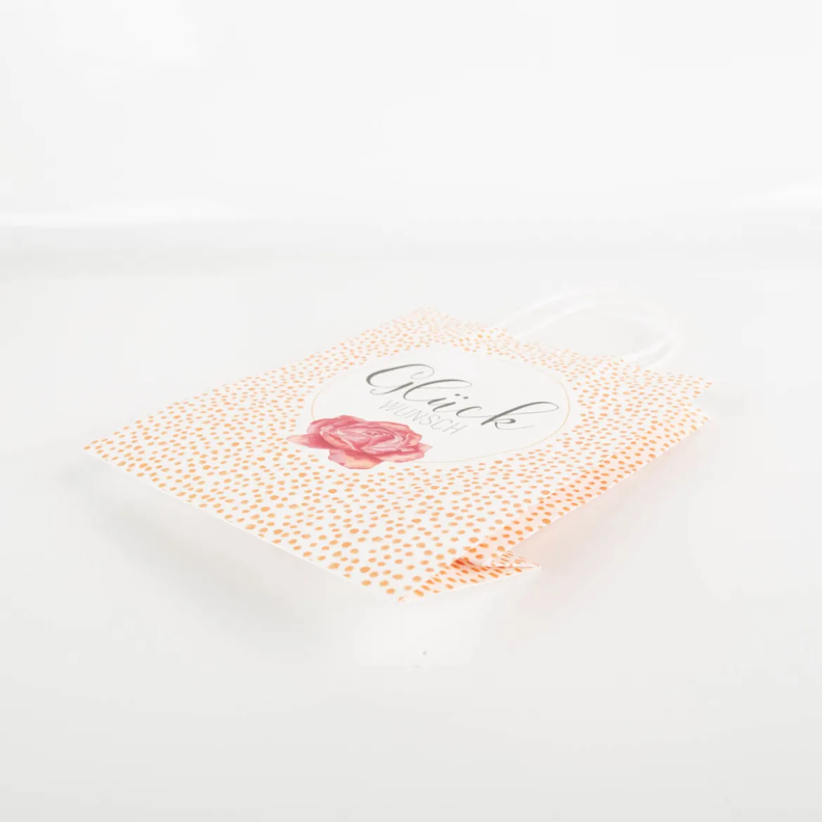 Geschenktüte Glückwunsch Rose 20x24x9cm von La Vida