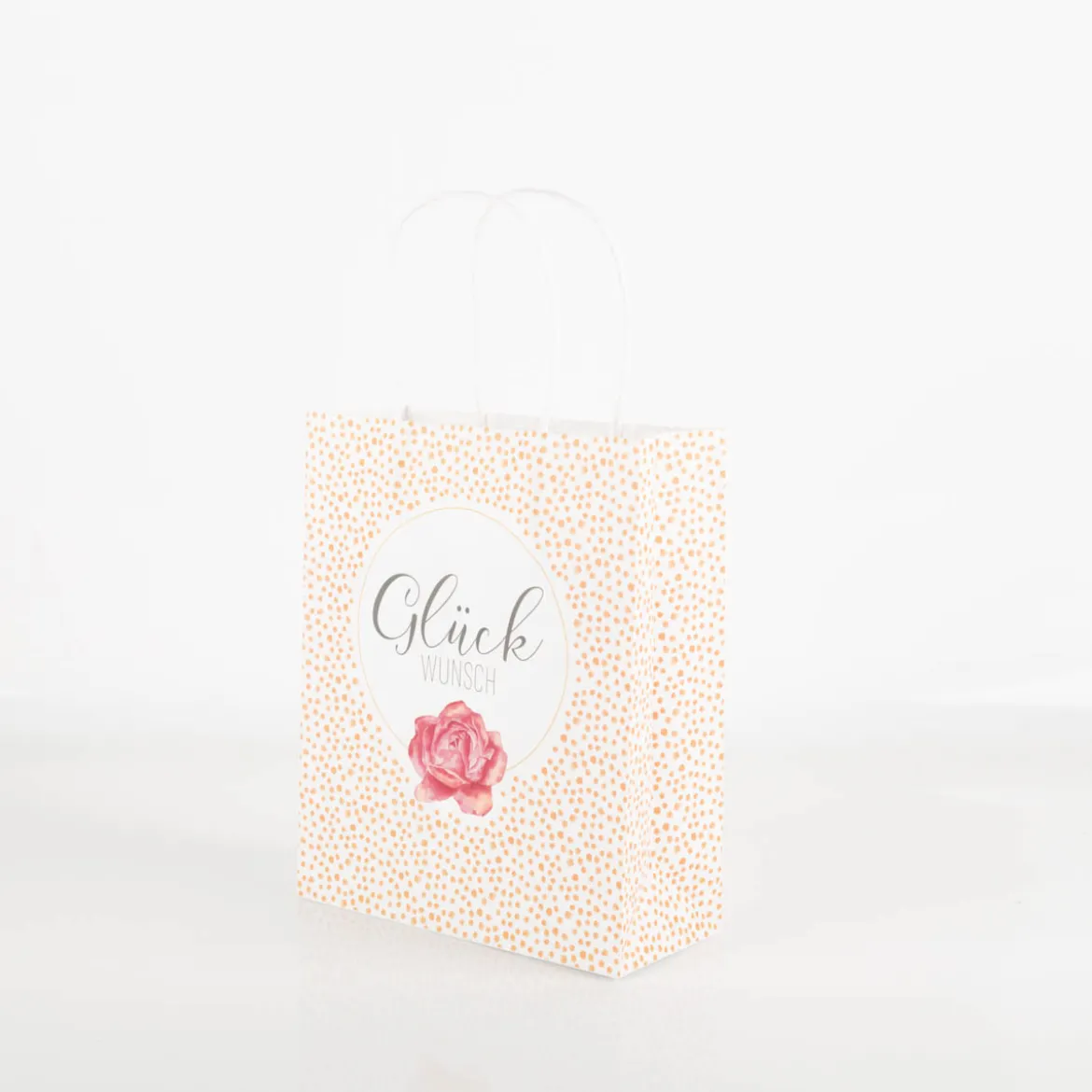 Geschenktüte Glückwunsch Rose 20x24x9cm von La Vida