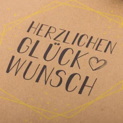 Geschenktüte Kraftpapier Alles Gute oder Herzlichen Glückwunsch braun groß oder klein