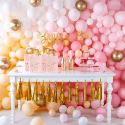 Geschenktüten Sparkle like Prosecco 6er Set rosa goldfarbig 26x18x10cm