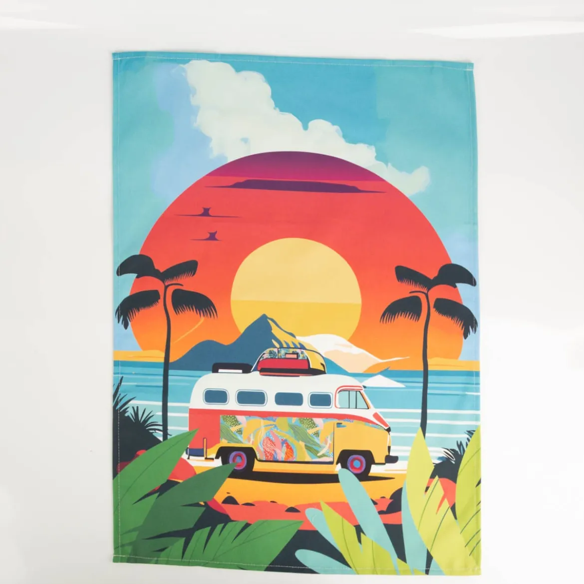 Geschirrtücher Camper 3er Set aus Baumwolle 50x70 cm französisches Dessin