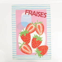 Geschirrtücher Früchte 3er Set aus Baumwolle 50x70 cm französisches Dessin