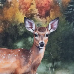 Geschirrtücher Hirsch Wald 3er Set aus Baumwolle 50x70 cm französisches Dessin