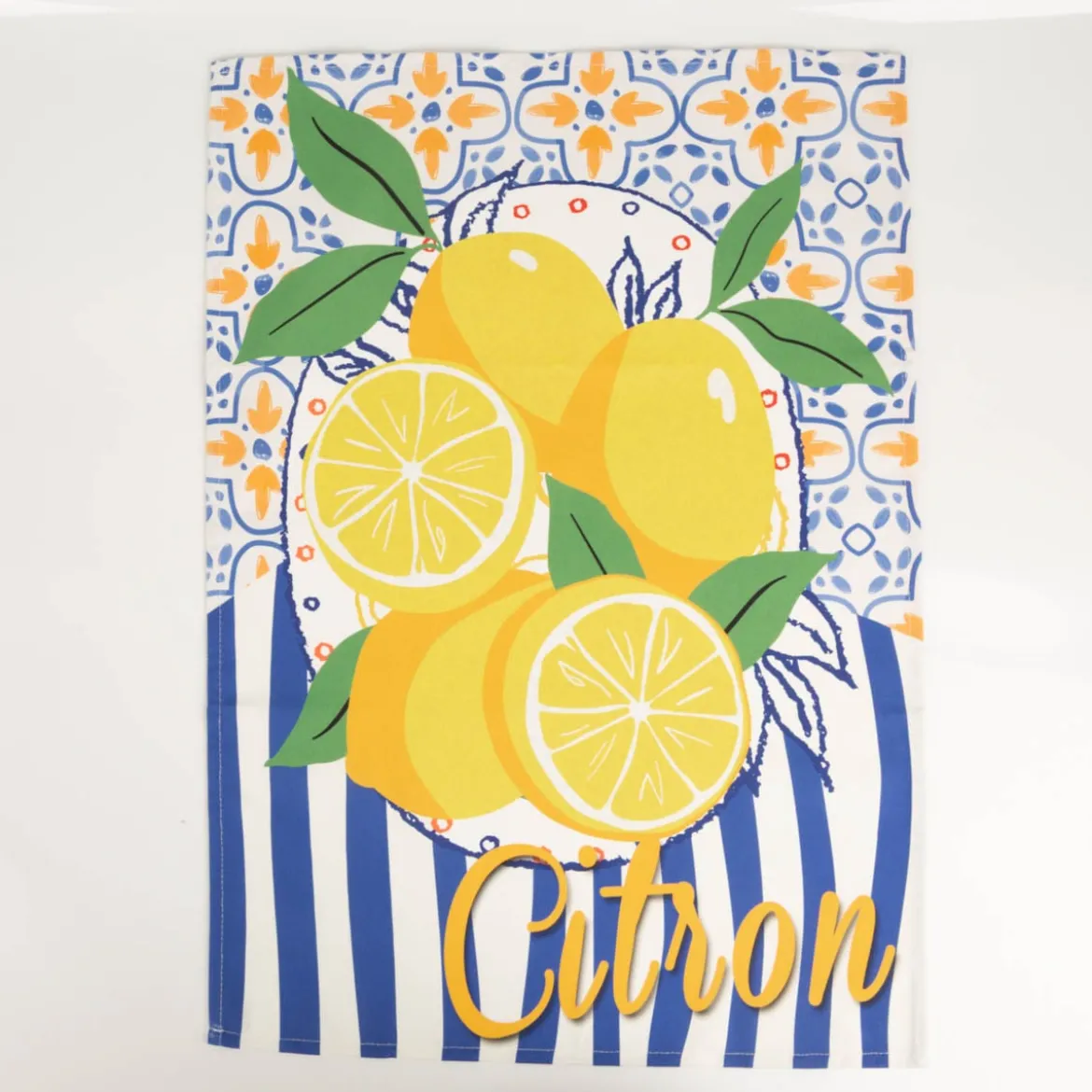 Geschirrtücher Zitronen 3er Set aus Baumwolle 50x70 cm französisches Dessin
