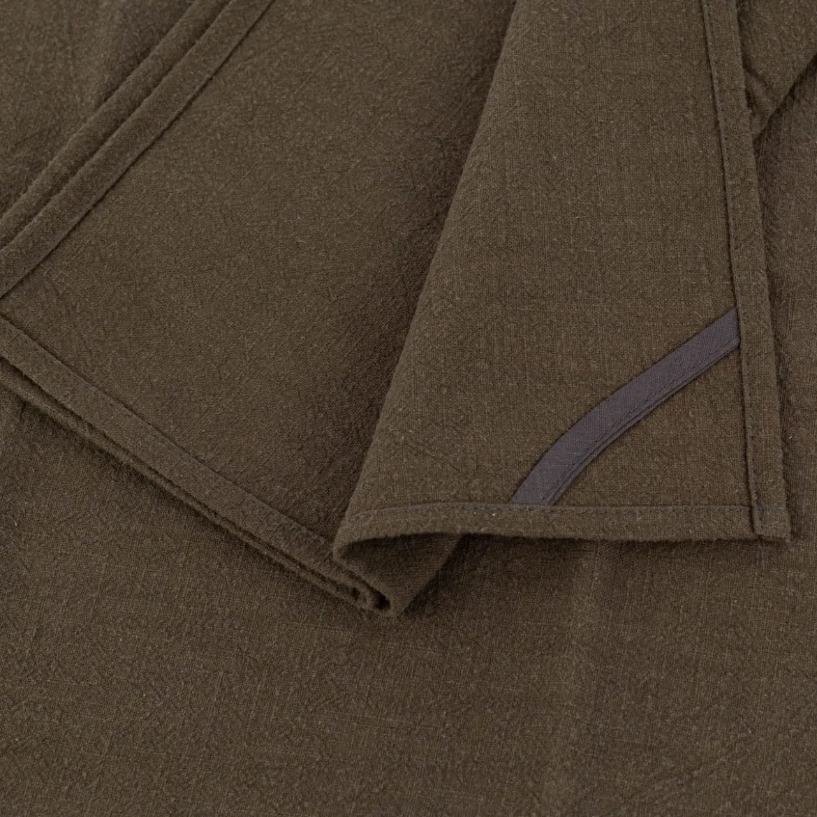 Geschirrtuch 2er Set Leinen mit BW-Anteil einfarbig khaki 40x70cm von SCHÖNER LEBEN.