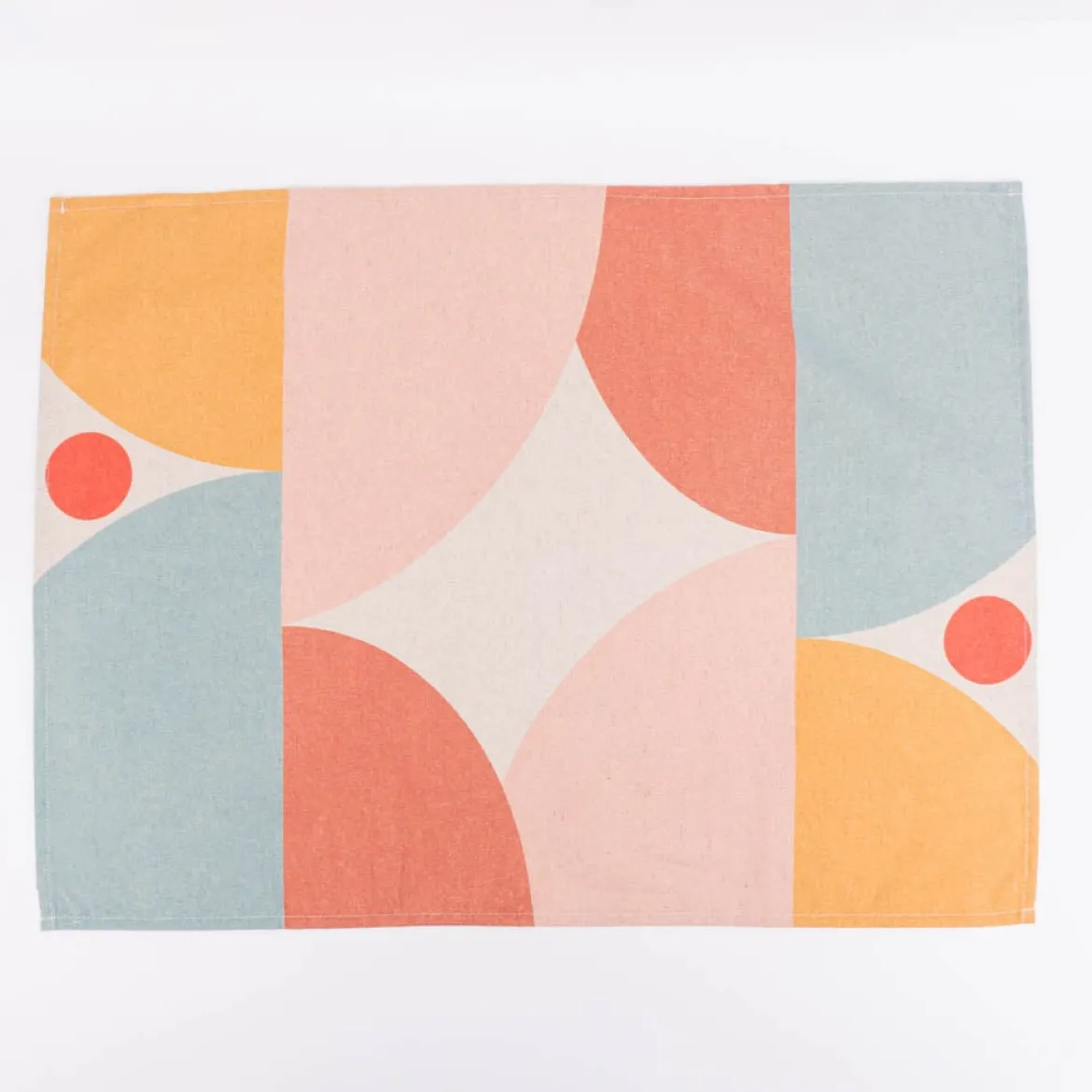Geschirrtuch Shapes Digitaldruck aus Leinen-Mischgewebe natur bunt 50x70cm von Magma